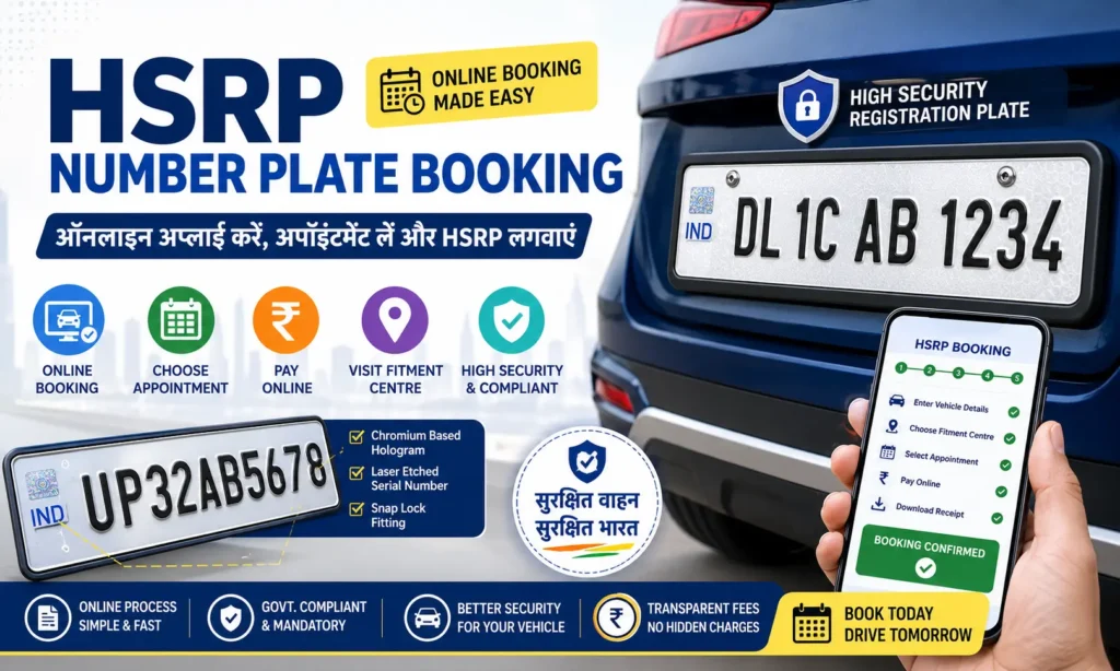 hsrp number plate booking