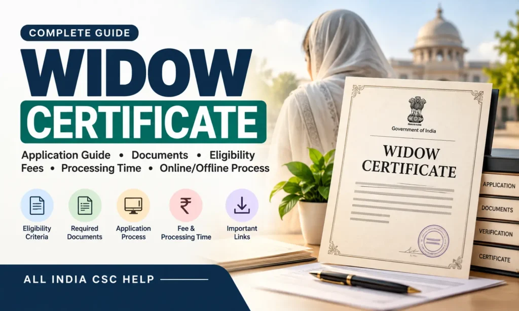 widow certificate