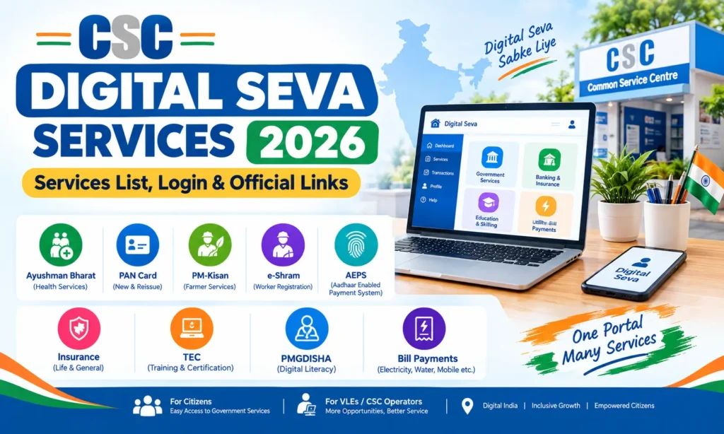 csc digital seva services list
